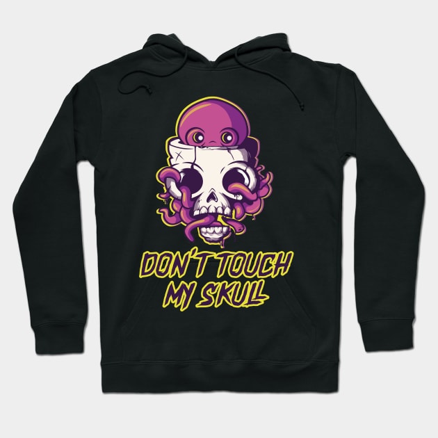 Colorful Octopus on Skull Gift Hoodie by Swimarts